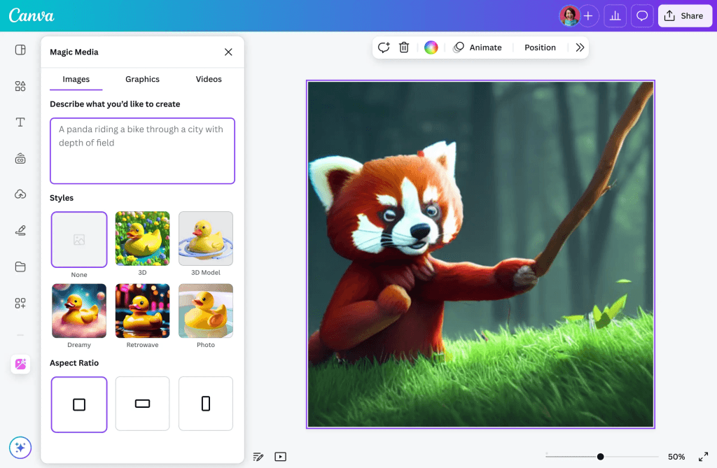 AI tools for YouTubers - Canva
