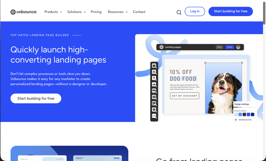 AI Landing Page Builders - Unbounce