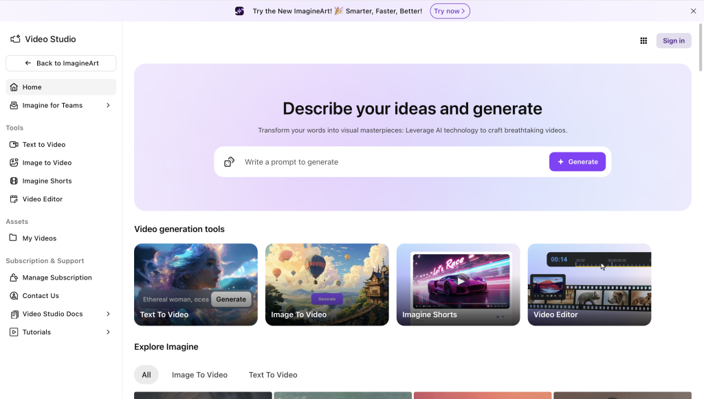 Free AI Video Tools - Luma Dream Machine