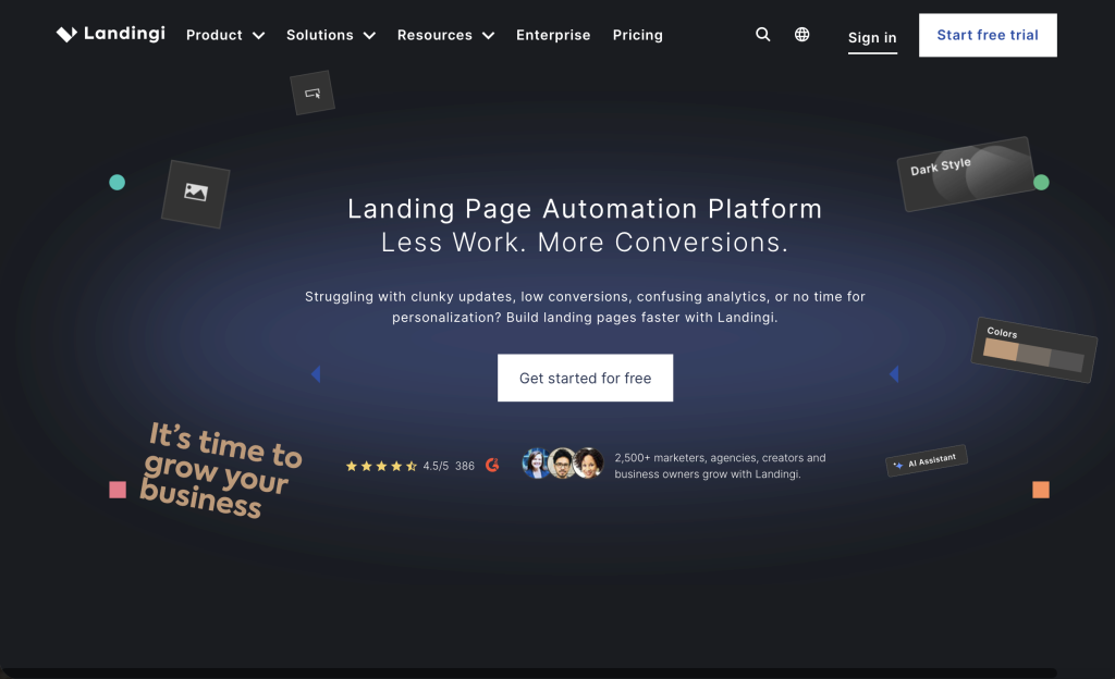 AI Landing Page Builders - Landingi